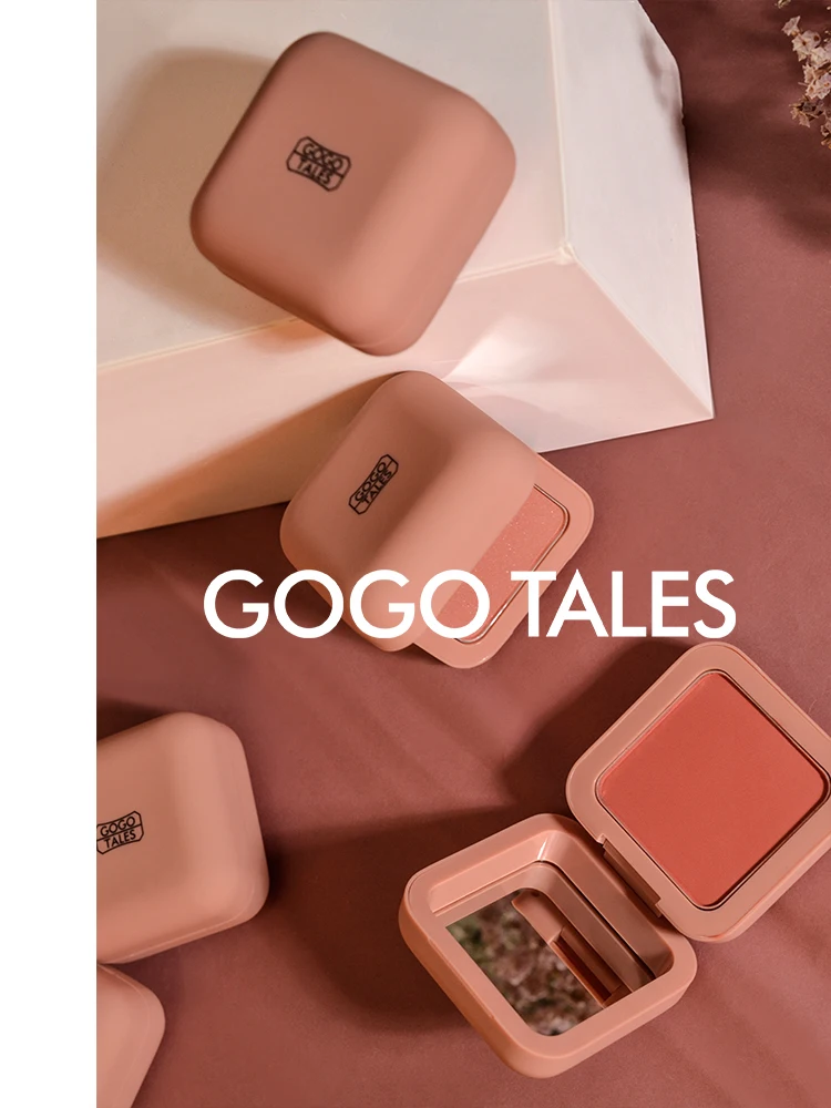 Gogo tales натуральные Румяна Пудра телесного цвета пигмент для макияжа Оранжевый Персик тыквенный цвет водонепроницаемые долговечные компактные румяна BN155