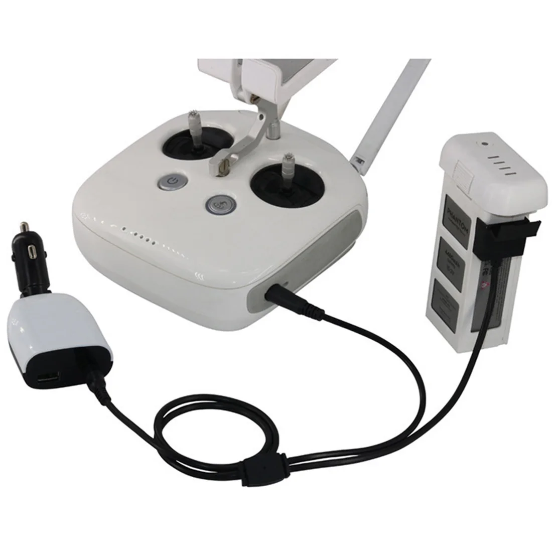 Автомобильное зарядное устройство с цифровым дисплеем для DJI Phantom 3 SE/3 standard/3 Professional/Phantom 3 Advanced Drone батарея пульт дистанционного управления