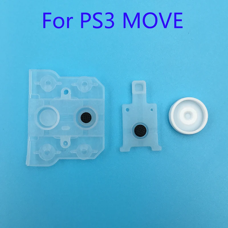 100 комплектов резиновый кнопочный коврик для Sony Play Station 3 PS3 Move контроллер