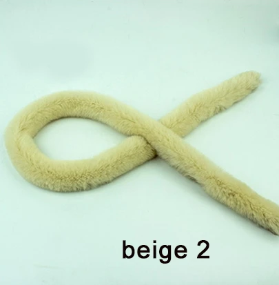 beige 2 Высококачественная лента из искусственного меха кролика Рекс, пушистая отделка, сделай сам, домашний декор, швейный костюм, кружевная отделка 1y - Цвет: beige 2