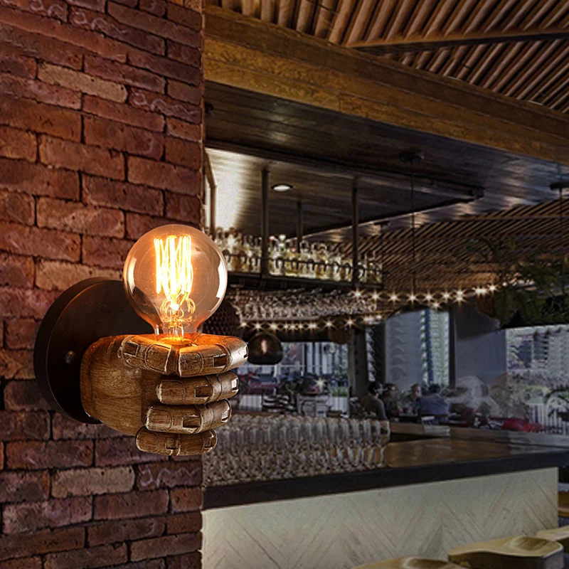 Винтажные Настенные светильники в стиле ретро из смолы для коридора освещение