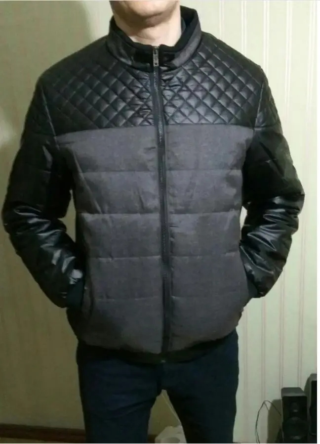 

MINYUE Brand Men's jacket PU Patchwork Designer Jackets Men Outerwear Winter Fashion Male Clothing Jackets and Coat 2018820