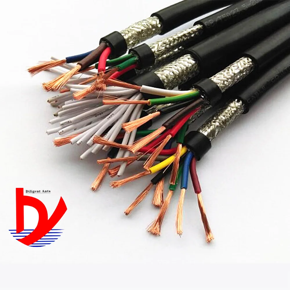 22AWG 0.3mm2 мульти-защищаемый сердечник кабеля RVVP 2/3/4/5/6/7/8/10/12/14/16/20/24 анти-помех линии управления инвертор сигнальная линия