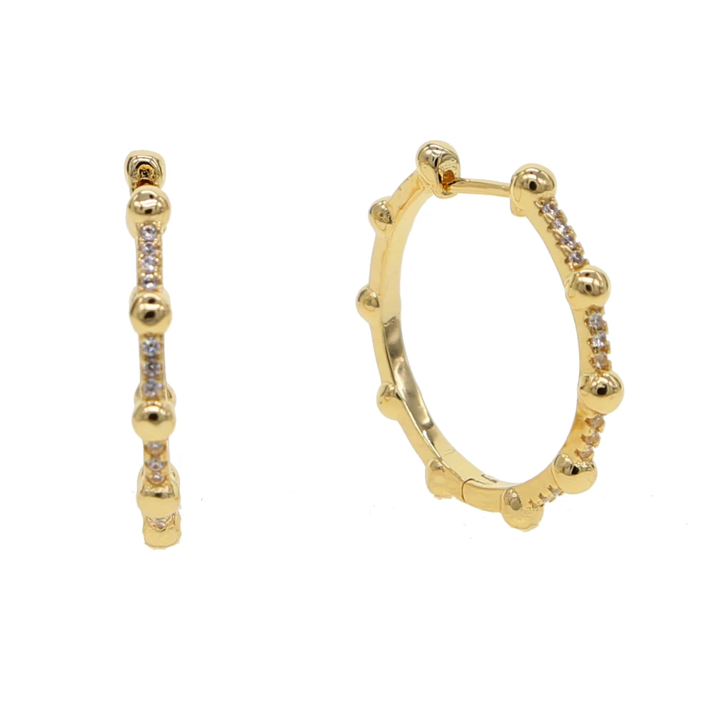 Круглые серьги кольца с микрозакрепкой 27 мм|Серьги-кольца| |