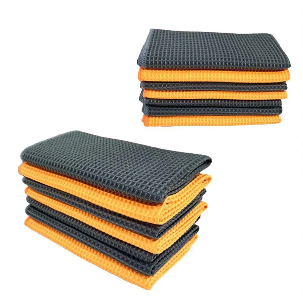 Vehemo 1pc40x40cm полотенце из микрофибры для мытья автомобиля очистки стекла сушка воды