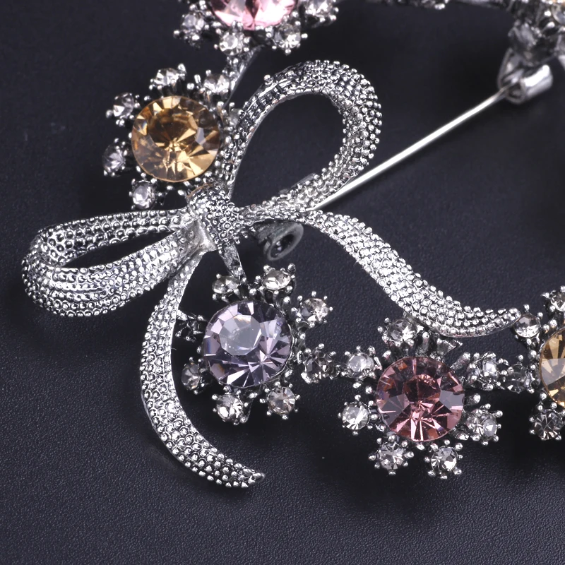 CocoANGEL модное серебряное кольцо с фианитом для женщин гирлянда брошь булавки
