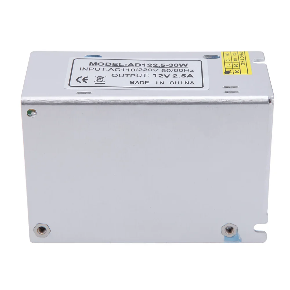 Lixada AC 110 V/220 V к DC 12V 2.5A 30W трансформатор напряжения Выключатель питания для светодиодной ленты промышленного оборудования прочный