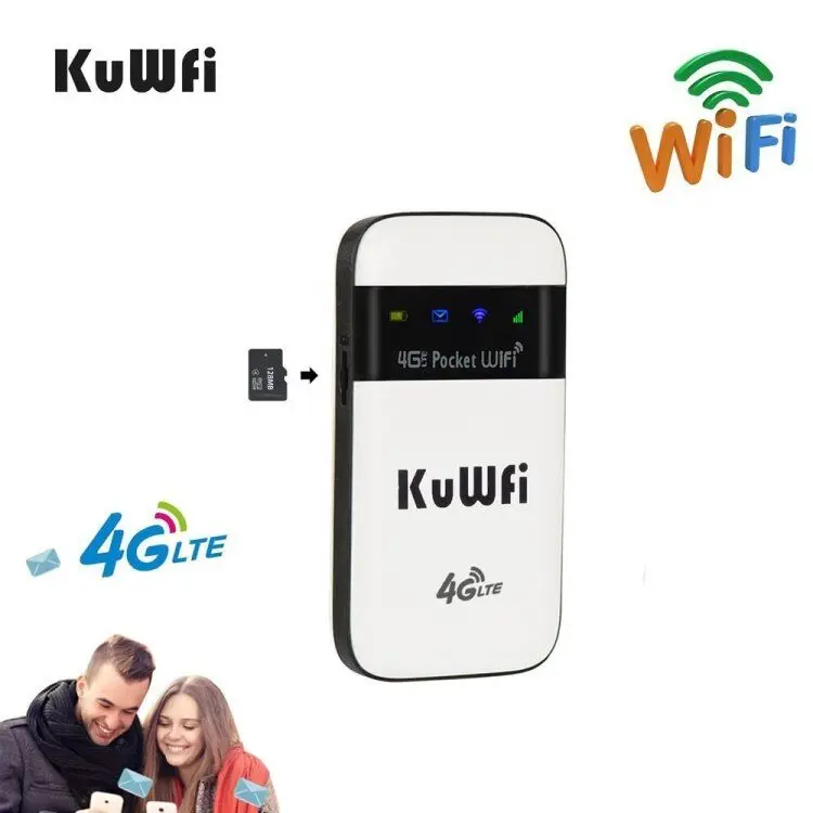 KuWfi 4G Wifi роутер 3g/4G LTE беспроводной для путешествий походная Wi Fi точка доступа мини - Фото №1