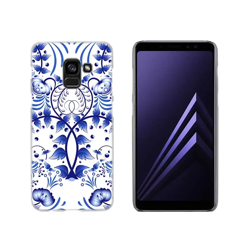 Китай(материк) Цветочный Узор Жесткий чехол для Samsung Galaxy A7 A6 A8 плюс A9 A3 A5 A30 или A20 A50 A60 A70