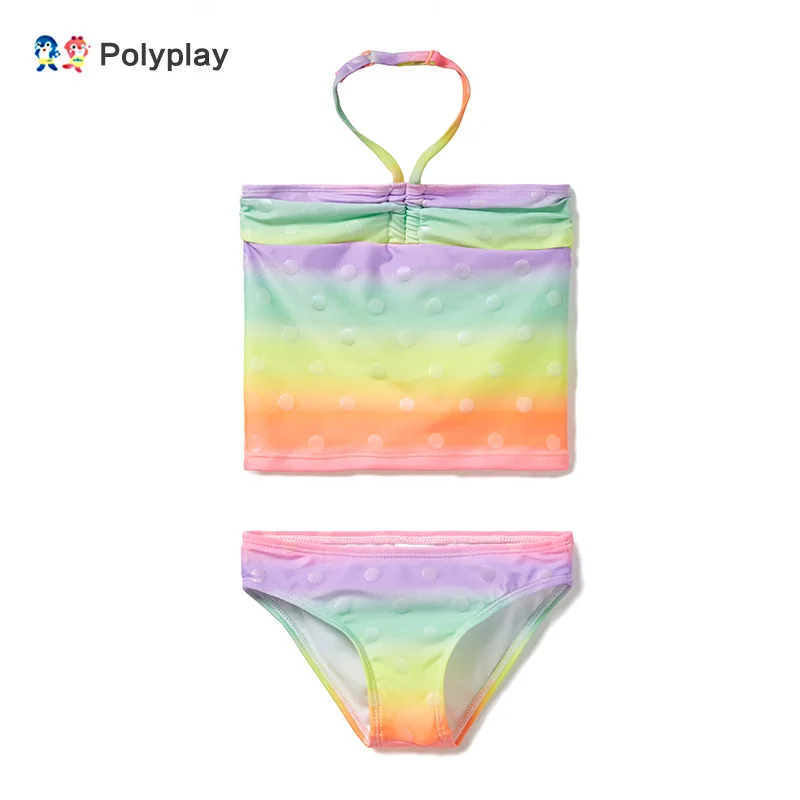 Купальный костюм для девочек с радужным разрезом на шее пляжный купальный | Мать