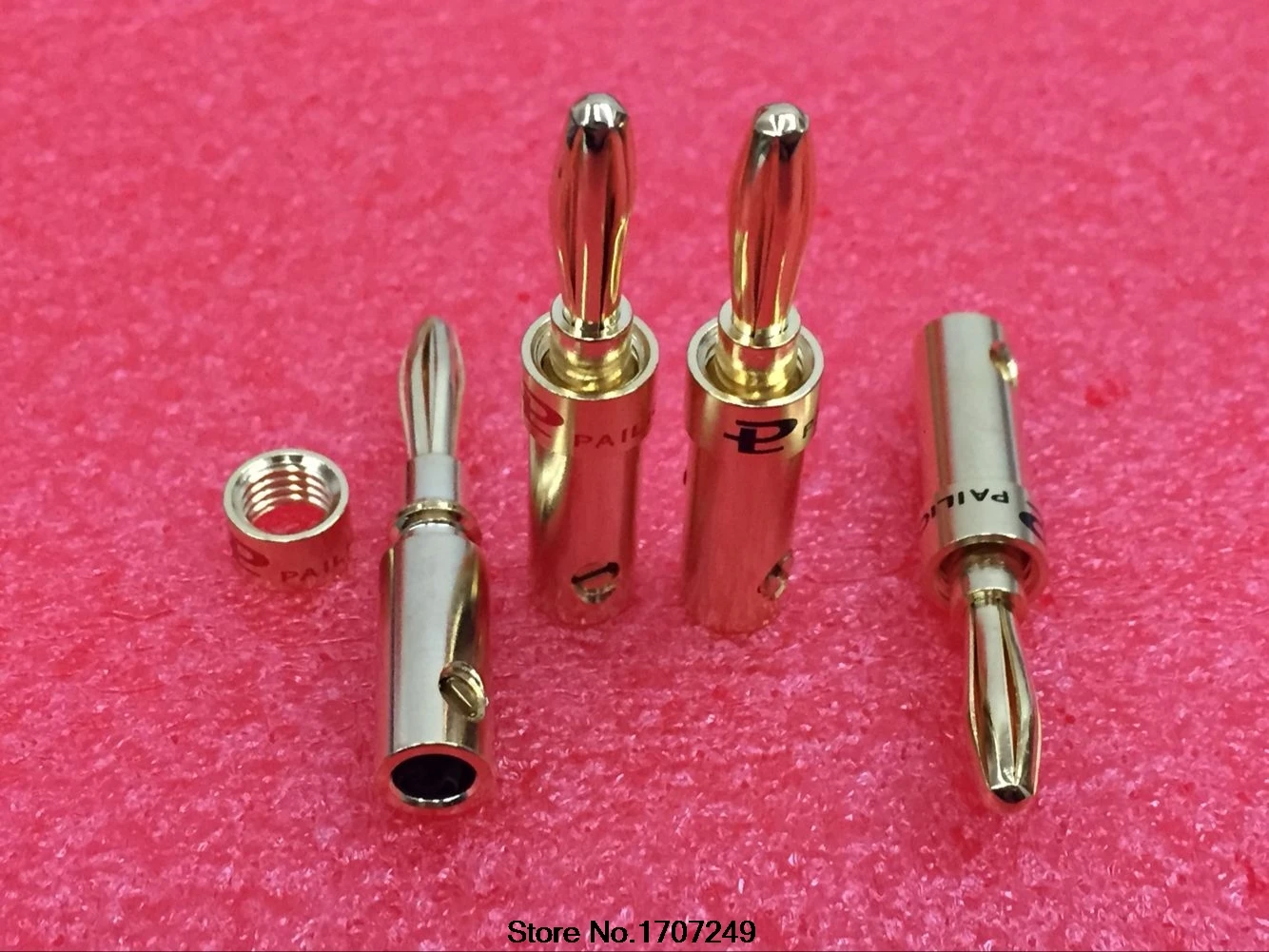 

100 шт. Choseal Q-906 4N OFC pin 24K позолоченный разъем типа «банан» без сварки разъем типа «банан» легко DIY hi-end Акустический кабель
