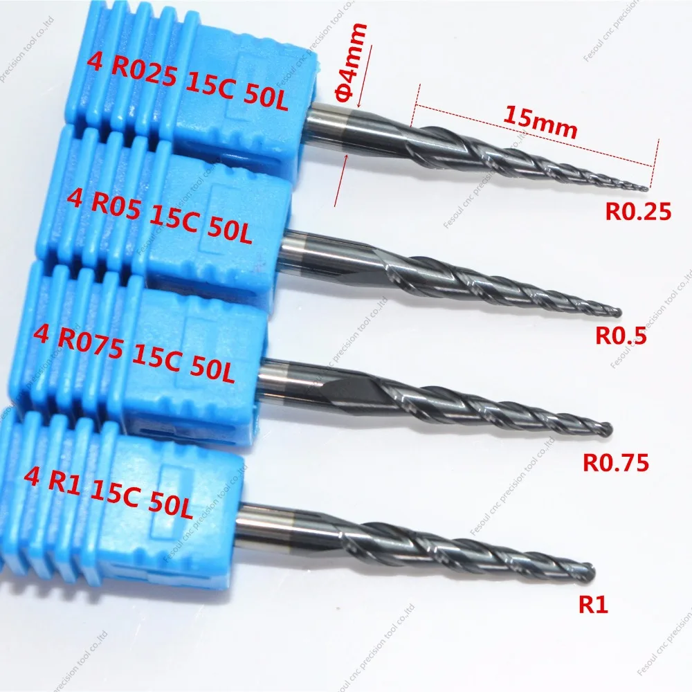 Бесплатная доставка 4 мм хвостовик HRC55 твердосплавные 2 канавки TiALN покрытием