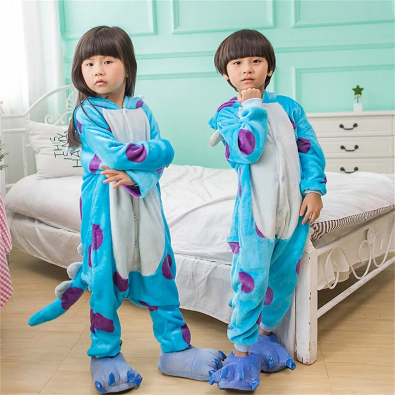 Салливан Монстр Onesie животных Детские мультфильм Салли пижамы для мальчиков и