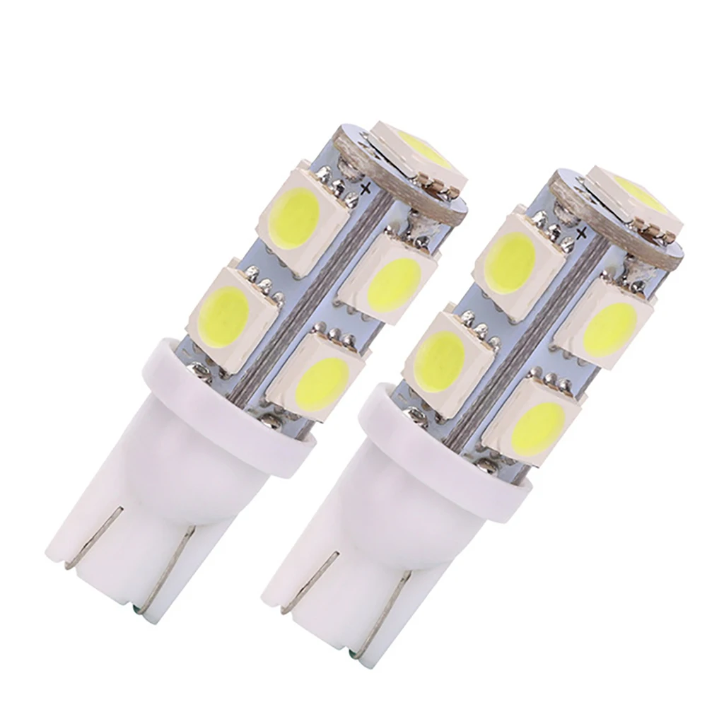 Автомобильная светодиодная лампа T10 9 SMD 5050 белый 6000K 12V 1W W5W Авто зазор купол для