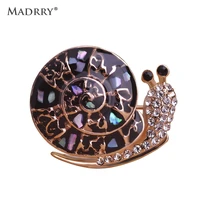 madrry abalone shell snails brooches for women girl personality jewelry scarf lapel pin dress decoration animal accessories