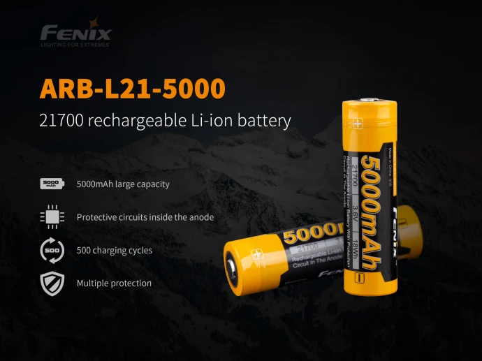 Fenix ARB L21 5000 21700 литий ионная аккумуляторная батарея мАч с PD36R|accessories|accessories