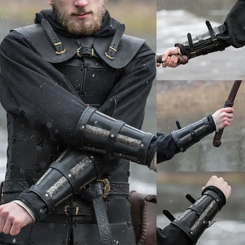 Кожаный браслет COLDKER Medieval Flight Warrior Army Knight Arm кожаный с шипами аксессуары для