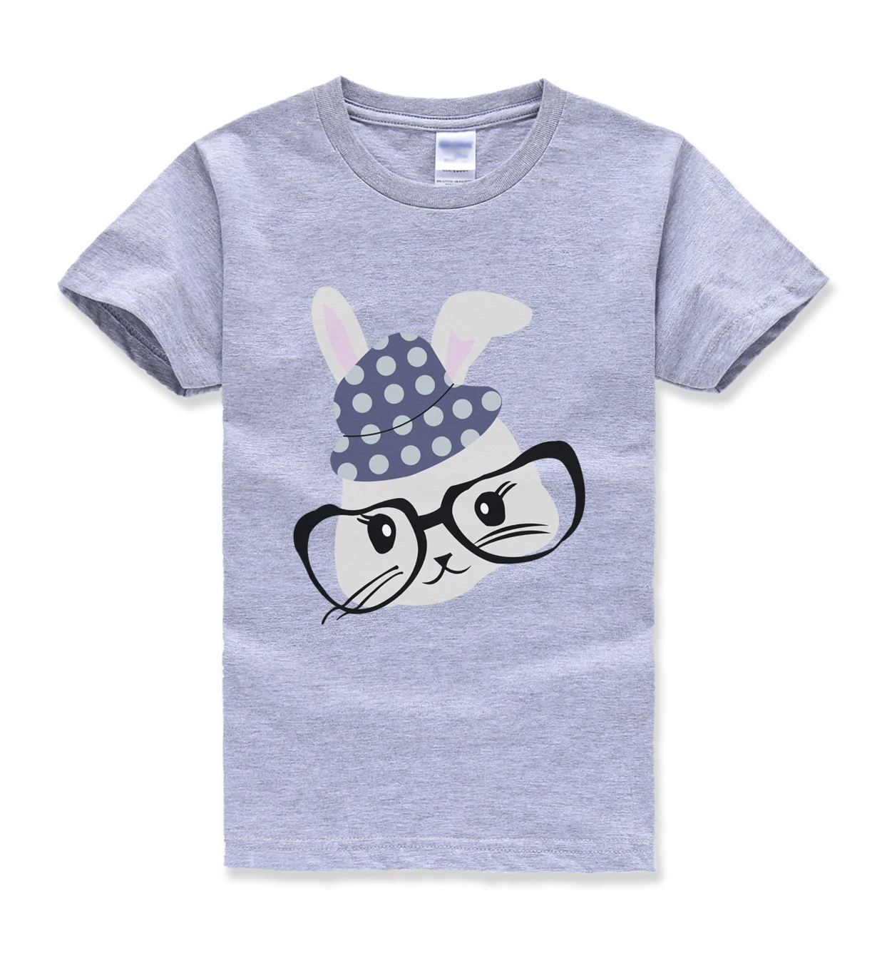 Kawaii/футболка с принтом кролика Детские брендовые футболки короткими рукавами homme