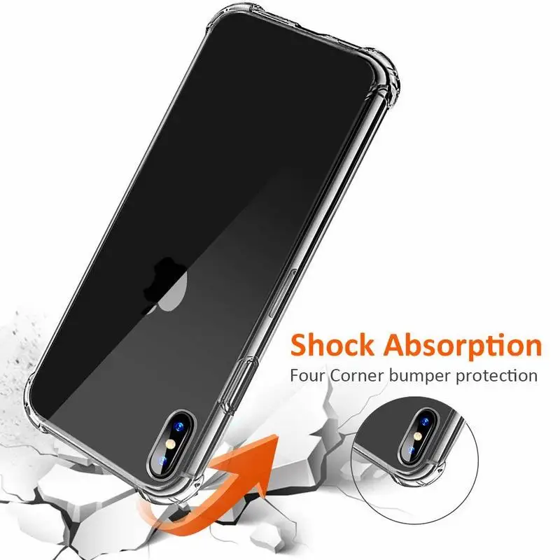 Прозрачный мягкий чехол Ascromy для iPhone 11 Pro Max XS XR X 8 7 6 6S Plus 5 se ультратонкий