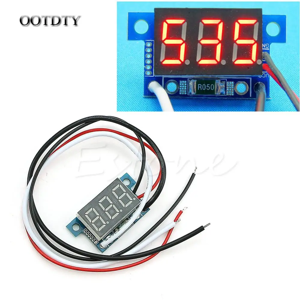 OOTDTY мини LED 0 999mA DC 4 30 в цифровая панель амперметр ампер метр с проводом dorp