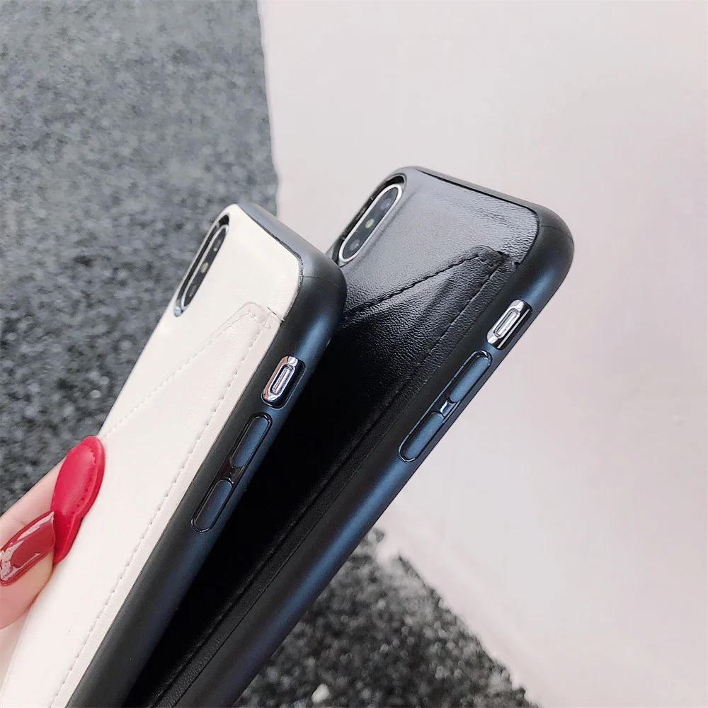 Чехол для телефона из искусственной кожи iPhone XS Max 7 8 Plus чехол ТПУ с милым рисунком