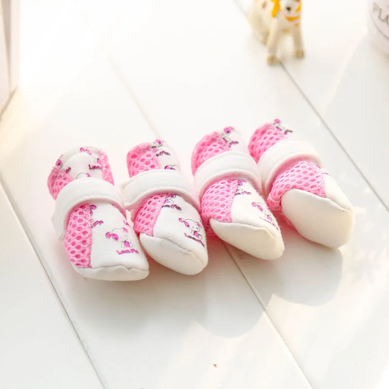 Сетчатая Мягкая Обувь для собак летняя дышащая домашняя обувь из полиэстера