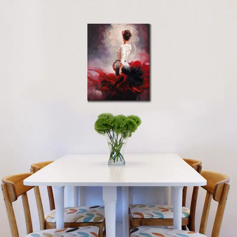 Ручная работа фигурные картины маслом современная женщина стенд на холсте