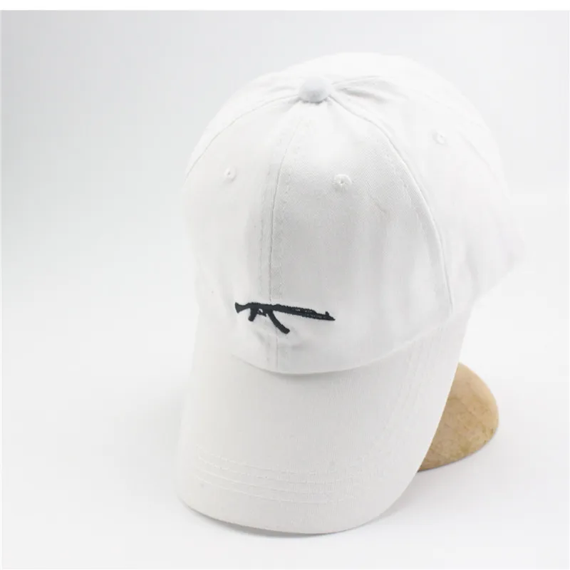 Пистолет УЗИ бейсбольная кепка s Ak47 Snapback хип-хоп папа шляпа Кепка для женщин и мужчин бренд спортивные кости высокое солнце Snapback хлопок - Цвет: Ak47 white