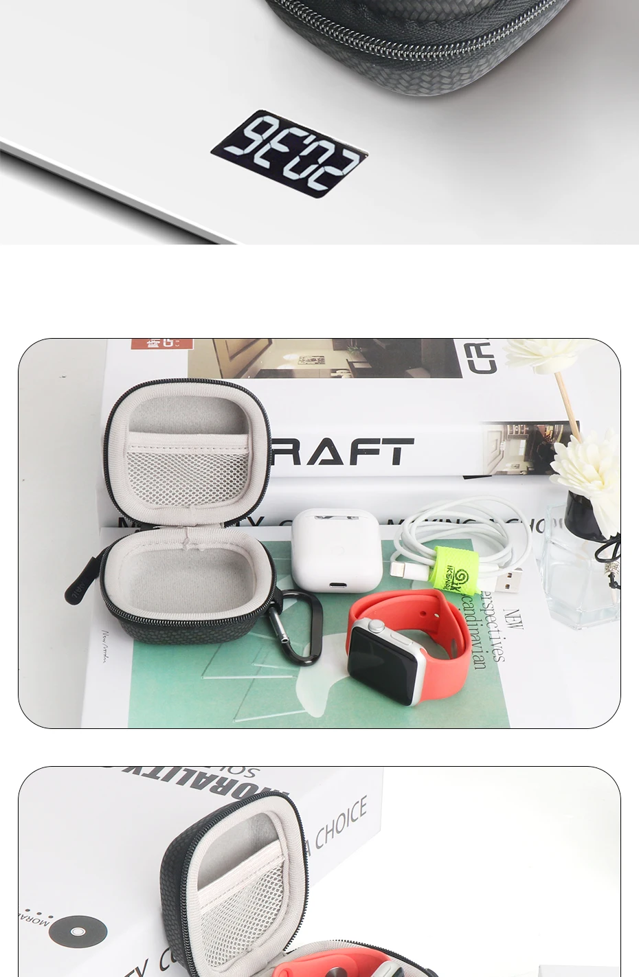 IKSNAIL чехол для наушников для Apple AirPods сумка для часов для беспроводных Bluetooth наушников Защитный чехол для Apple i-Watch аксессуары чехол