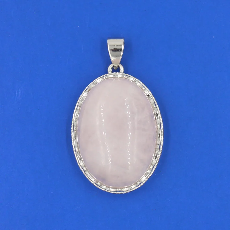 yaye 1pc Amethyst Quartz Stone Aventurine Crystal Oval Shaped Reiki Healing Pendant Silver Plated for Diy Necklace | Дом и сад
