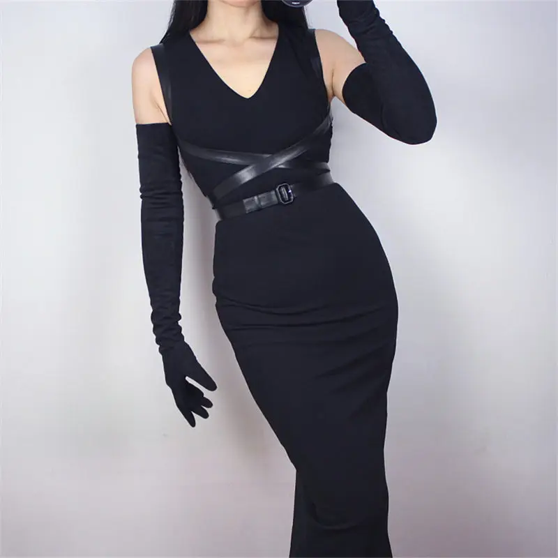 70 см замша кожаные перчатки длинная куртка с секциями из ткани имитирующий