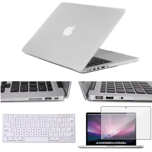 4в1 Матовый Жесткий чехол + для клавиатуры сумка ноутбука ЖК-пленка Apple Macbook Pro Air