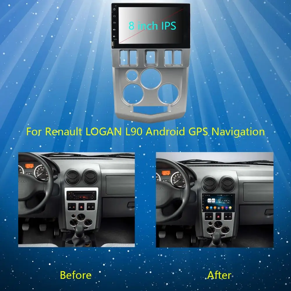 1920*1080 " ips 8Core 4+ 64G Android 9,0 Автомобильный мультимедийный плеер gps Радио для RENAULT Logan Tondar 90 DACIA Logan NISSAN Aprio