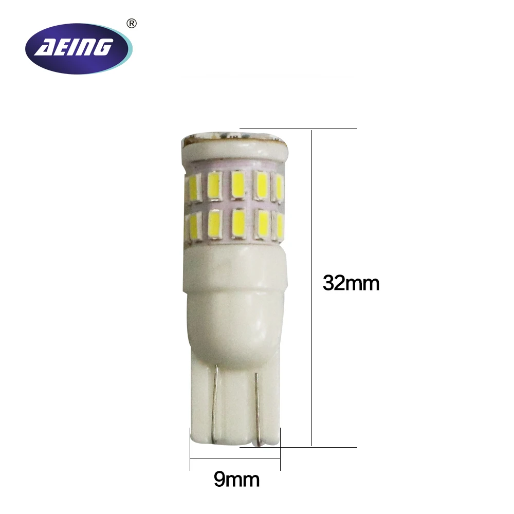 Керамическая Светодиодная лампа AEING T10 1 шт W5W 30SMD Light s 3014 автомобильная для