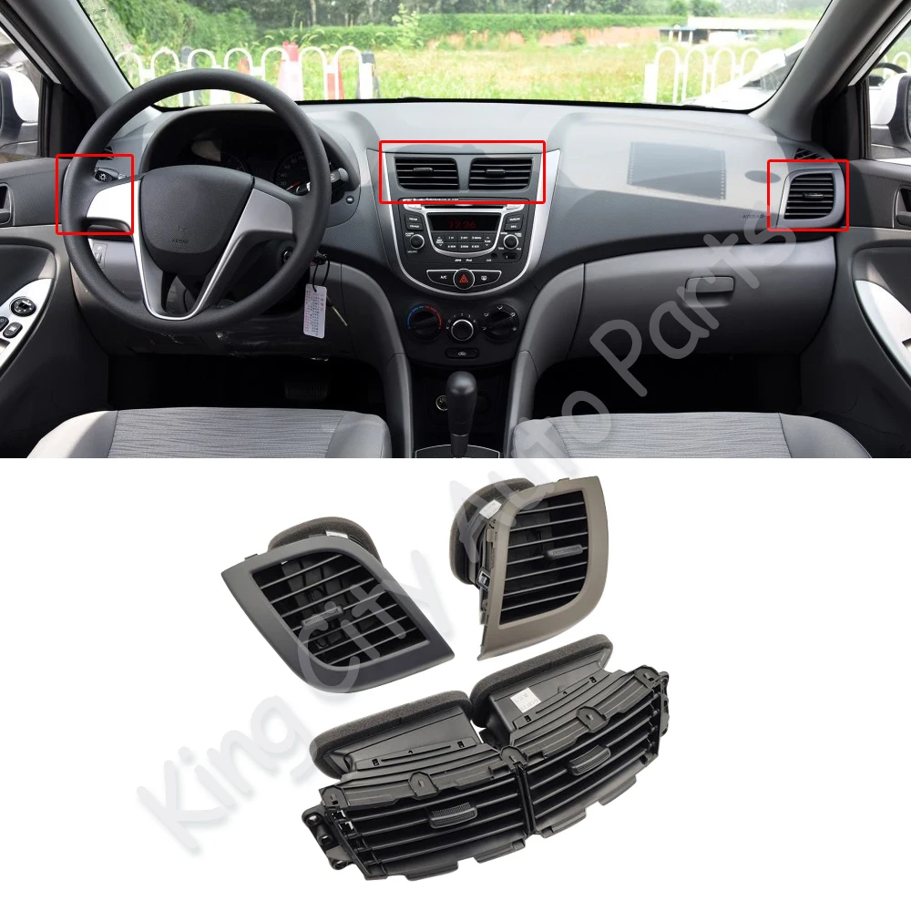 Capqx для hyundai Verna 2010 2011-2013 интерьер центральной консоли воздуха кондиционер воздуха Выход Кондиционер вентиляционное отверстие гриля панель