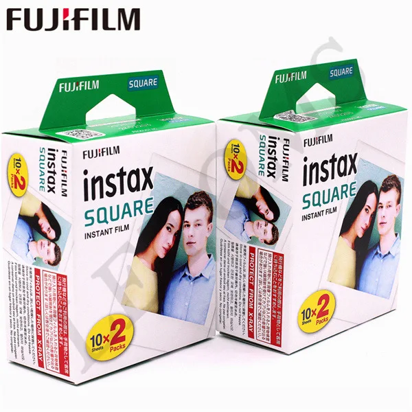40 Square films Фотобумага Fujifilm Instax с квадратным белым краем и черными пленками(10-100 шт.) для мгновенной печати Instax SQ10 SQ6 SP-3 - Цвет: 40 Square films