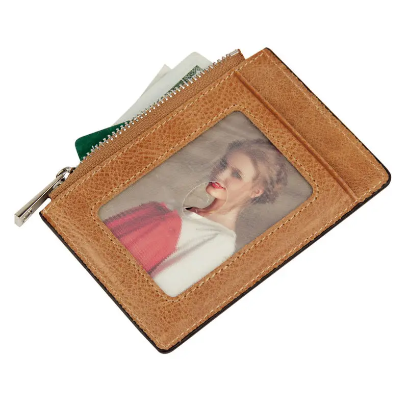 Винтажный Мужской кошелек из натуральной кожи с Rfid-блокировкой | Багаж и сумки