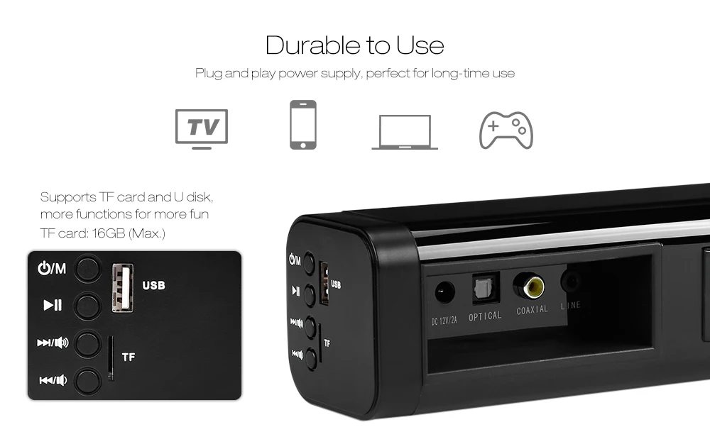 HYASIA 40 Вт Bluetooth 4,2 беспроводная гарнитура с встроенными часами AUX коаксиальный TF беспроводной динамик Bluetooth динамик домашний кинотеатр звуковая система Parlantes