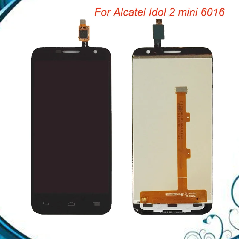 Черный ЖК дисплей для Alcatel One Touch Idol 2 mini 6016 OT6016 6016E 6016D 6016A 6016X + кодирующий