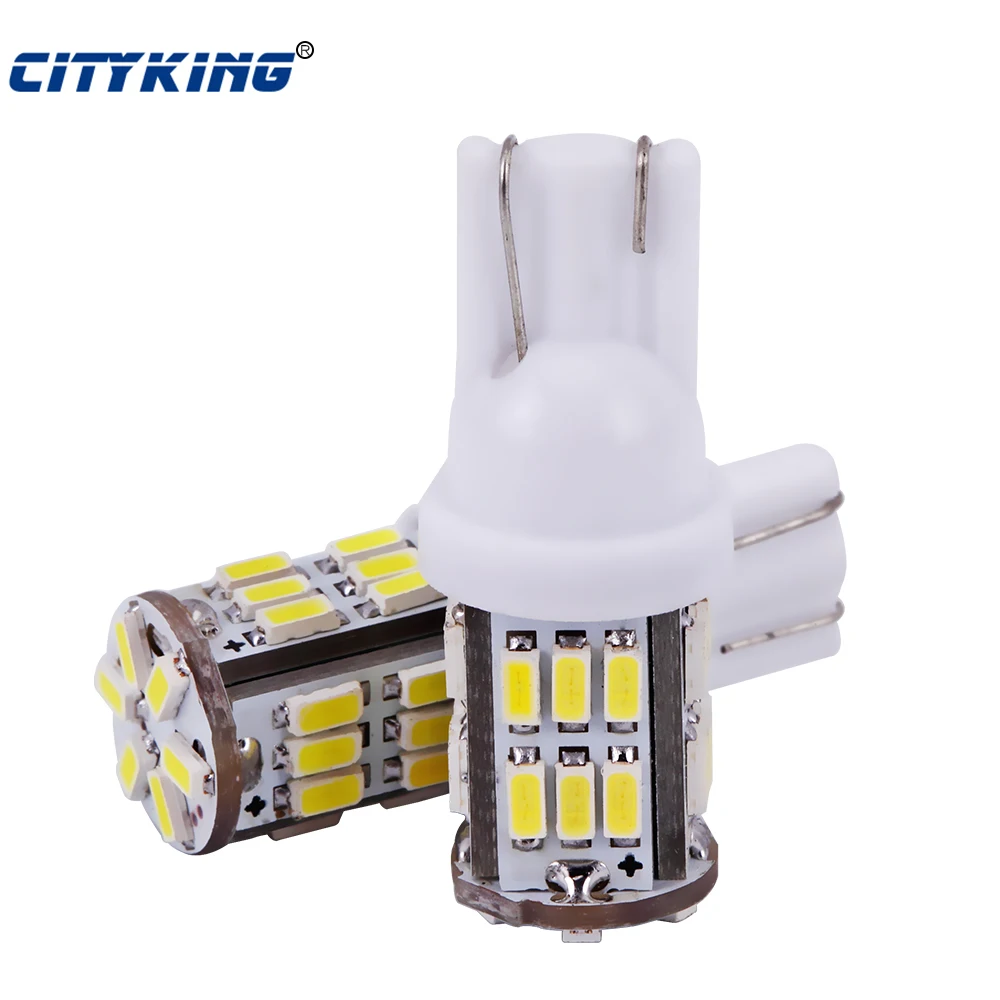 

Free Shipping! 10pcs T10 30LED SMD Car Bulb Car Auto LED T10 led smd 194 W5W 3014smd Wedge Light Bulb Lamp t10 30SMD White light