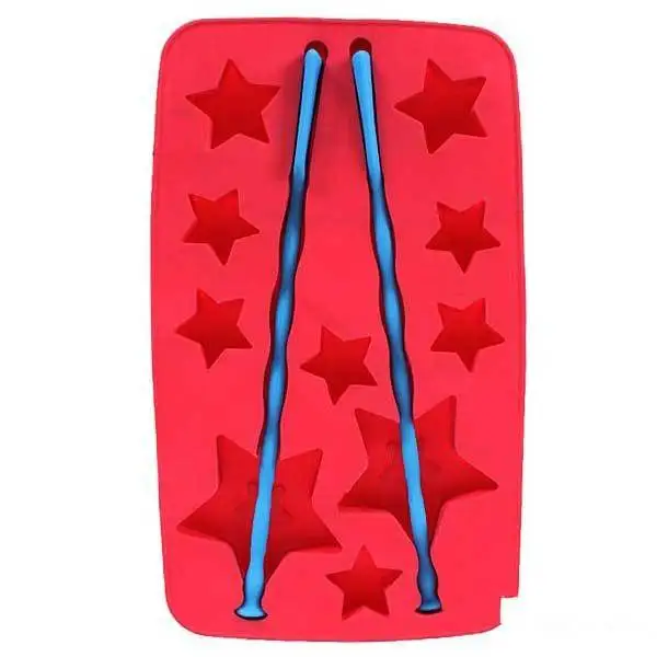 Bestman Ice Cube Tray Silicone Lucky Star Shaped Bar Molds | Дом и сад