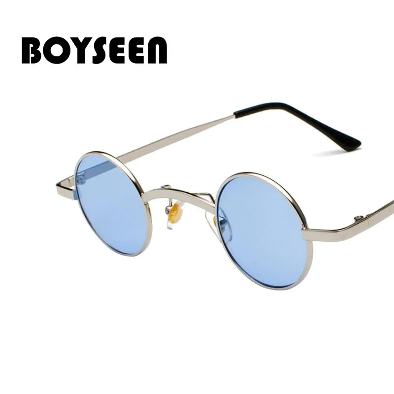 Женские маленькие круглые солнцезащитные очки BOYSEEN винтажные брендовые