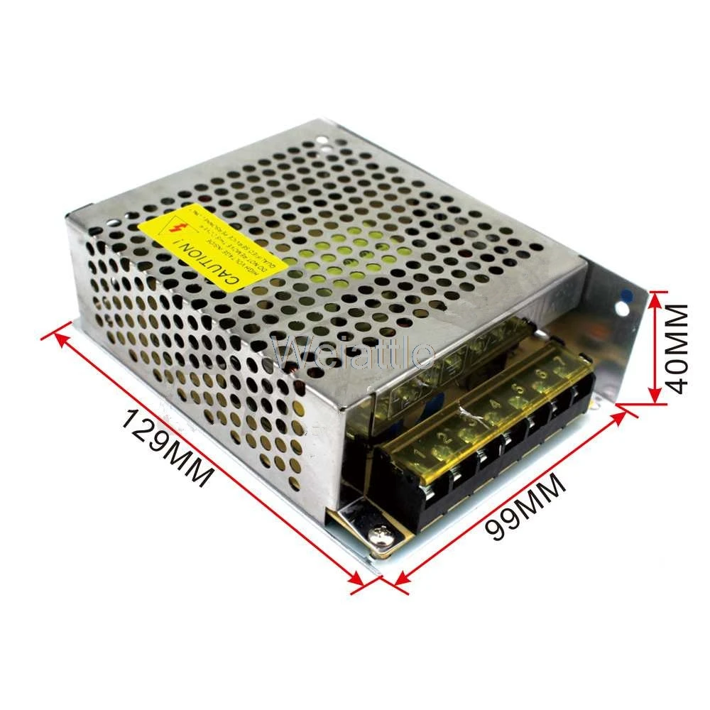 DC15V 75W 100W 120W LED Light Belt Driver Switching Power Supply 110/220VAC Constant Voltage Transformer Monitoring CCTV CNC |