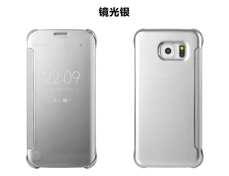 Прозрачный чехол для Samsung GALAXY S6 Edge plus/ s7 / edge зеркальный откидной экран кожаный