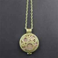 new aroma aromatherapy diffuser necklacegear open locket pendant perfume bohemian necklace jewelry7pc random color pads