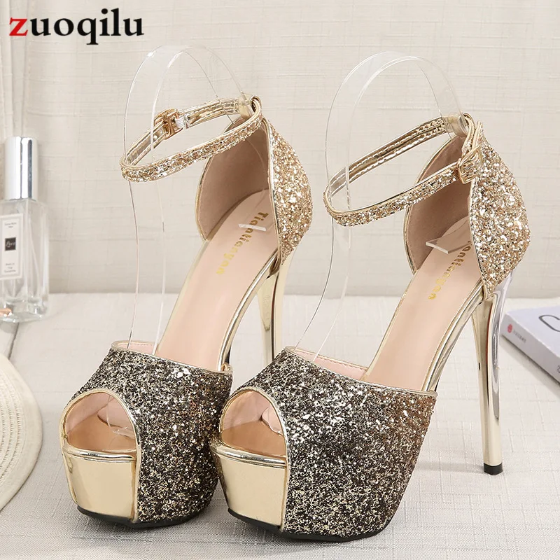 Сексуальные сандалии на платформе с открытым носком летняя обувь высоком