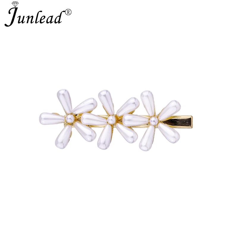 Fashion Korean Pearl Beads Hair Long Flower Headwear Hairpins Barrette Elegant ornament Hairgrip For Women Jewelry Accessories | Украшения