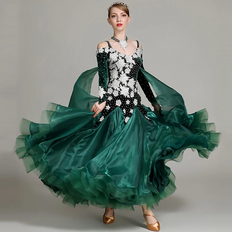 

Современный танцевальный костюм бальное платье для танцев стандартные платья Сияющий бальный зал платье для взрослых вальс Стразы Одежда ...