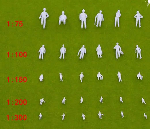 MIXED SCALE 300 шт. 1:100 1:150 1:200 смешанные Миниатюрный белый цифры архитектурные модель человеческого масштаб HO модель АБС-пластик peoples - Цвет: MIXED SCALE