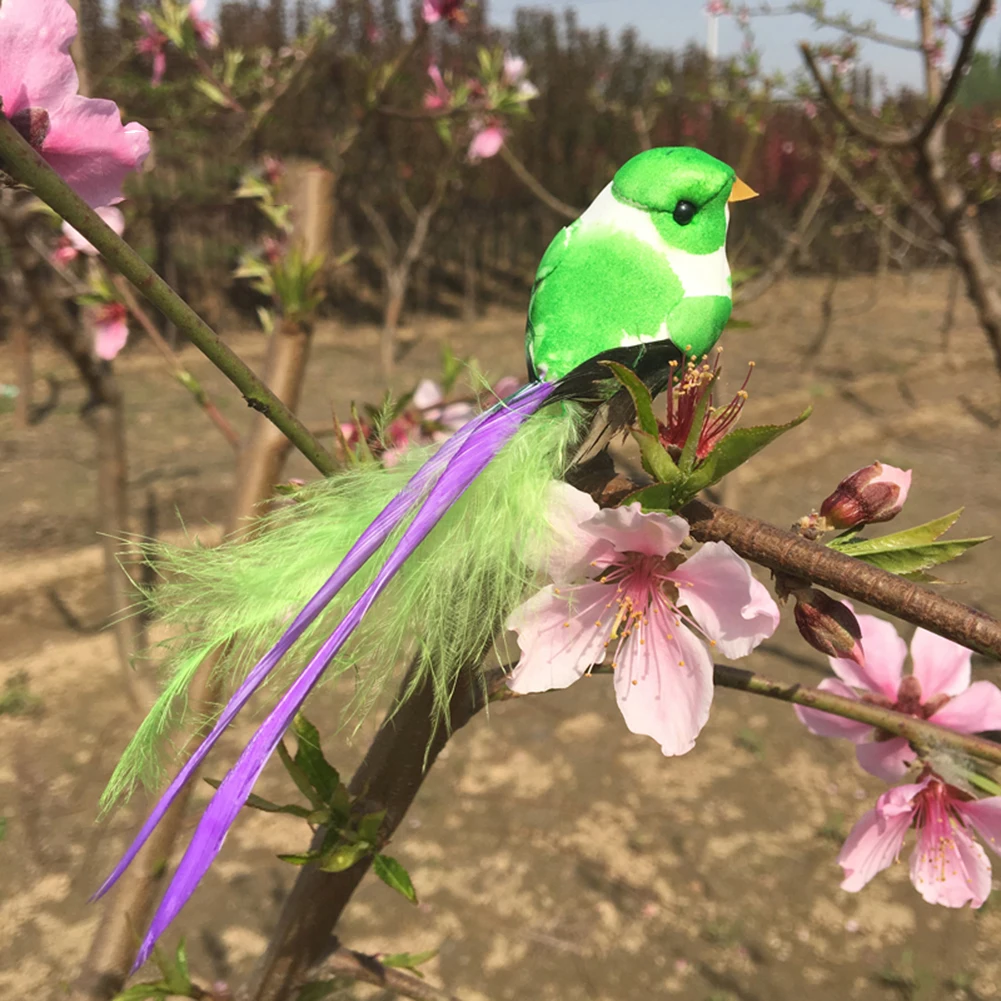 New Artificial Foam Feather Bird Figurine Ornament Lawn Yard Garden Tree Decoration for home decoration accessories | Дом и сад